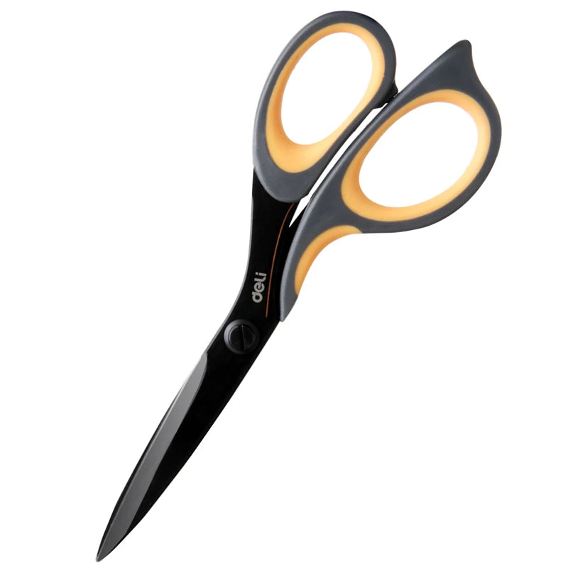 Deli-Stainless Steel Anti-Stick Scissors, Alloy Stationery, School