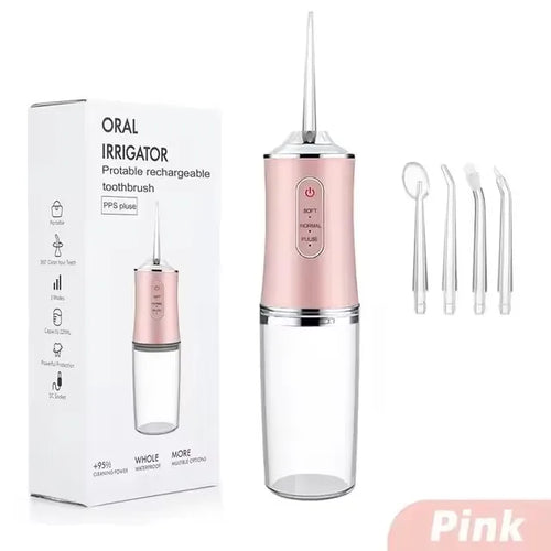 Oral Irrigator Portable Dental Water Flosser USB Rechargeable Water