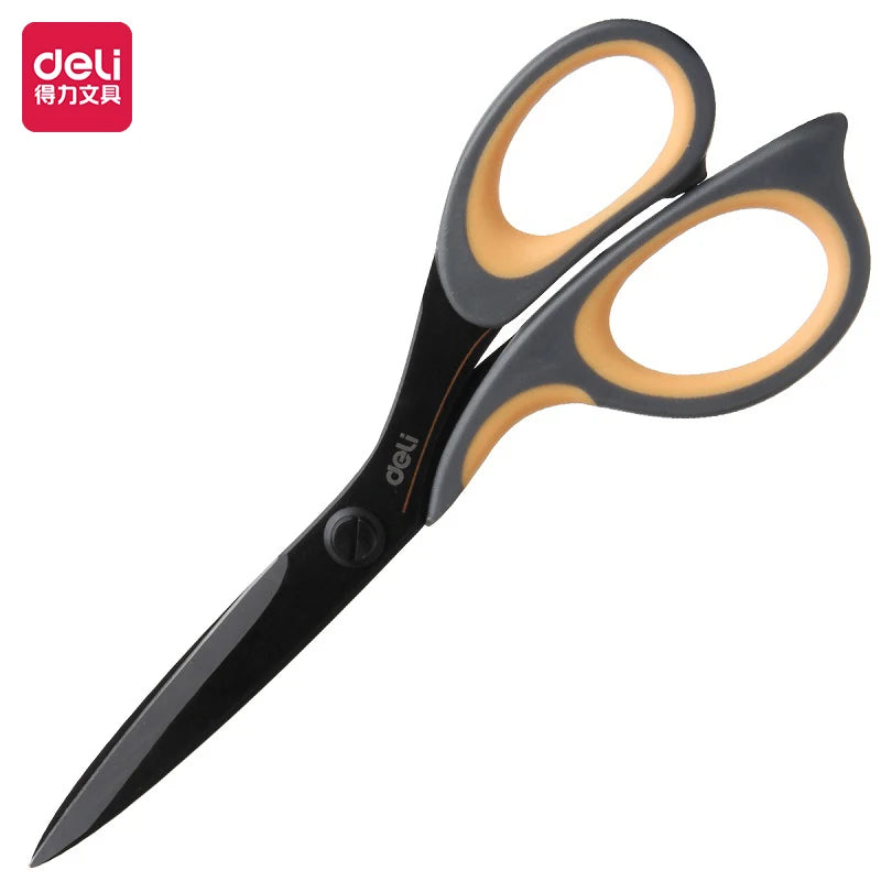 Deli-Stainless Steel Anti-Stick Scissors, Alloy Stationery, School