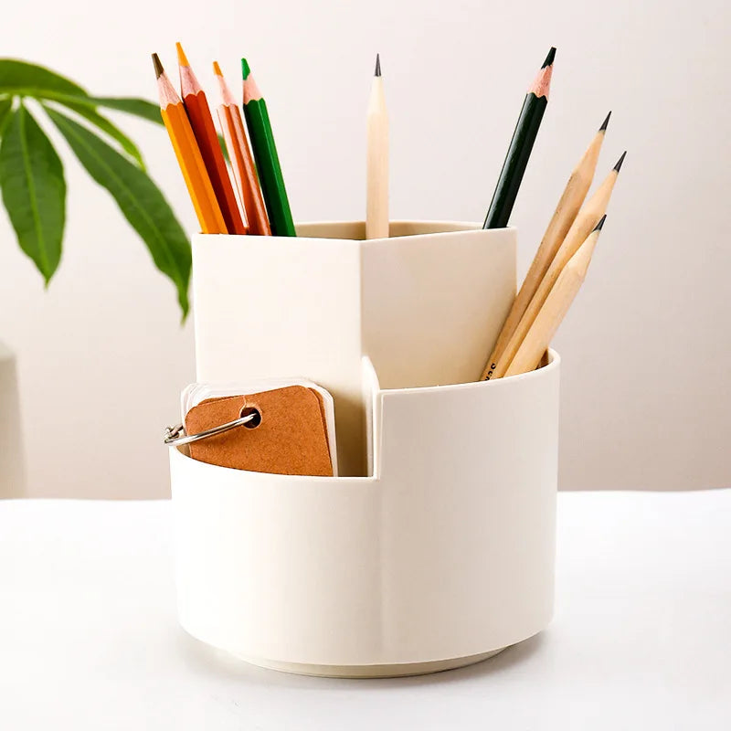 1pc Rotating Pen Holder, Office Student Desktop Pen Storage Box,