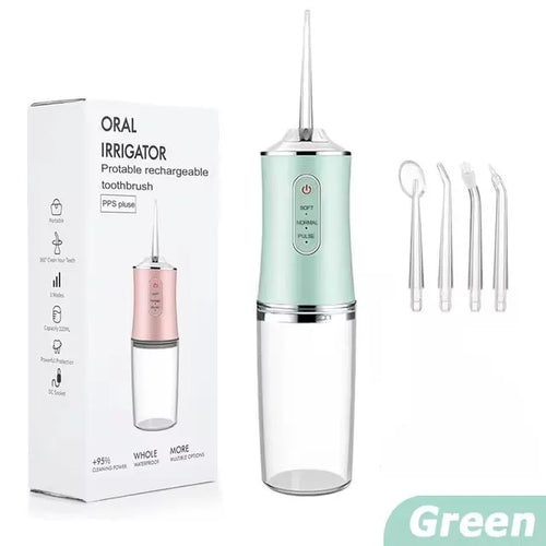 Oral Irrigator Portable Dental Water Flosser USB Rechargeable Water