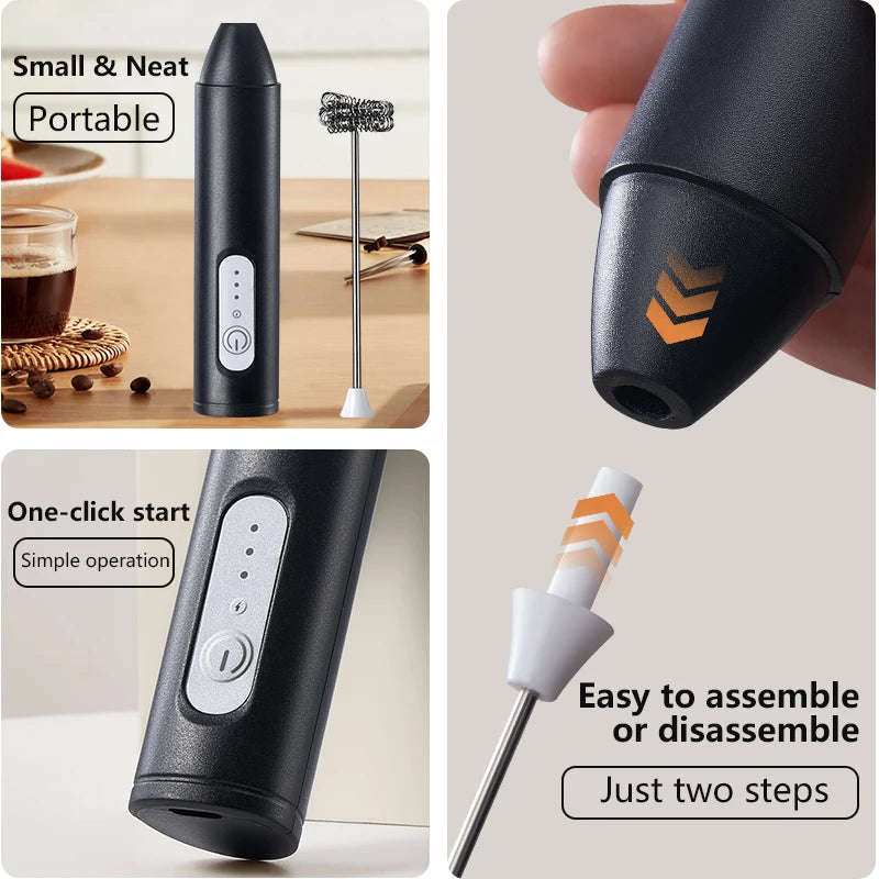 Wireless Milk Frothers Electric Handheld Blender Electrical Mini