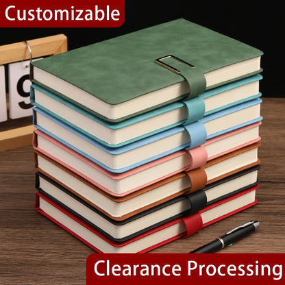 Vintage A5 leather notebook with personalized soft cover - perfect for