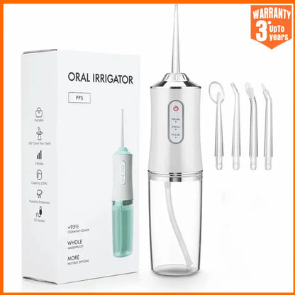 Oral Irrigator Portable Dental Water Flosser USB Rechargeable Water