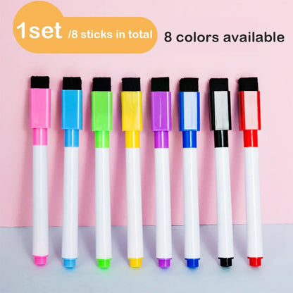 Magnetic Erasable Whiteboard Pen Color Options Blackboard Note
