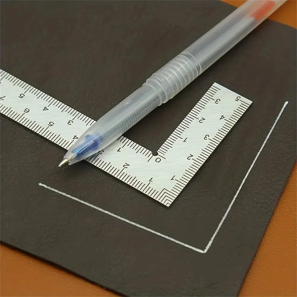 Mini Stainless Steel L-Shaped Double-Sided Precision Scale Ruler -