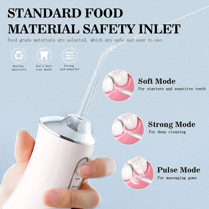 Oral Irrigator Portable Dental Water Flosser USB Rechargeable Water