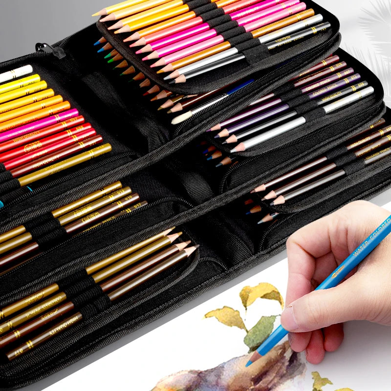 48/72/120/200 Pcs Colored Pencils Set Watercolor Drawing Pencils with