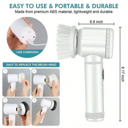 New Electric Spin Scrubber,Bathroom Cleaning Brush Power Scrubber with