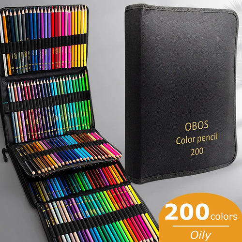 48/72/120/200 Pcs Colored Pencils Set Watercolor Drawing Pencils with