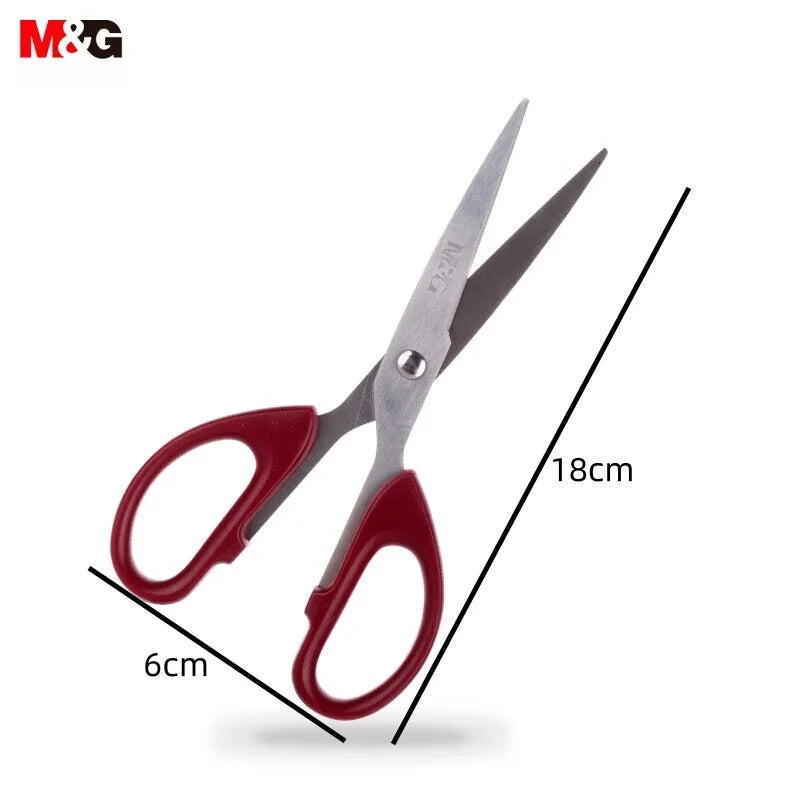 M&G 160mm Red Scissor Office Household Life Scissors Medium Handmade