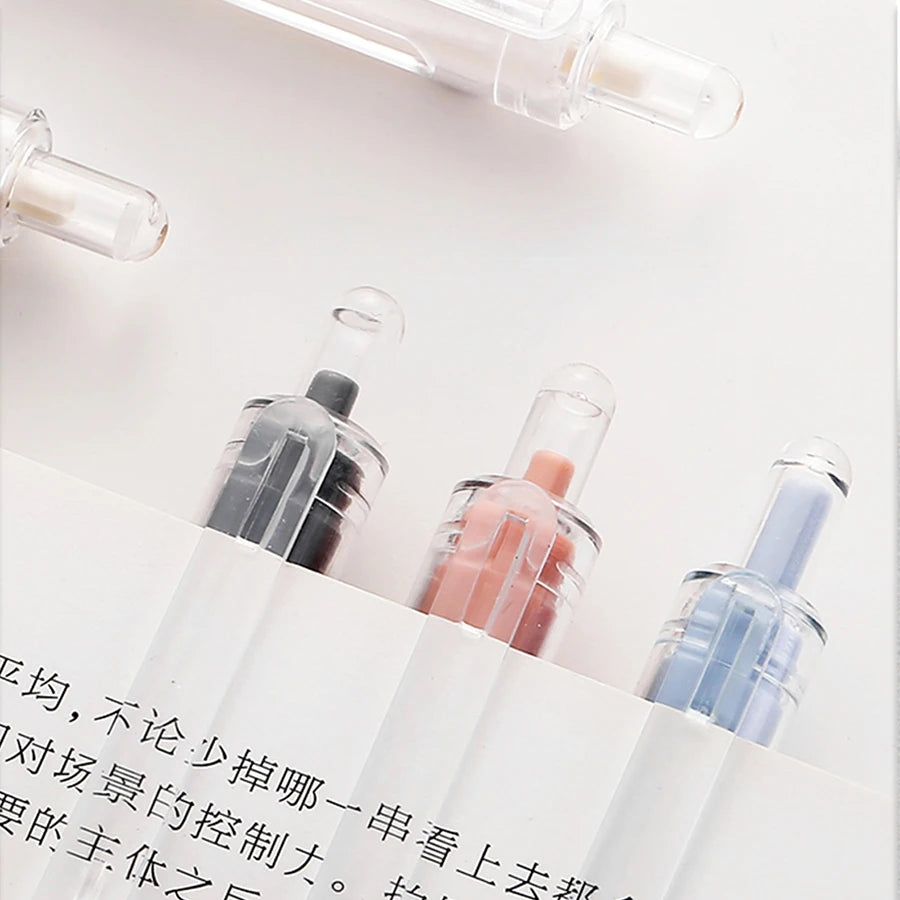 5 pcs gel pen ins smooth press quick-drying  0.5mm black pen ballpoint