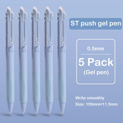 5 pcs gel pen ins smooth press quick-drying  0.5mm black pen ballpoint