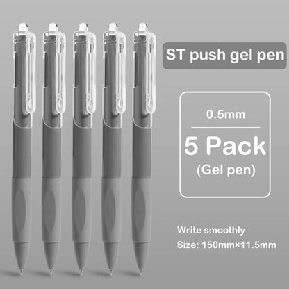 5 pcs gel pen ins smooth press quick-drying  0.5mm black pen ballpoint
