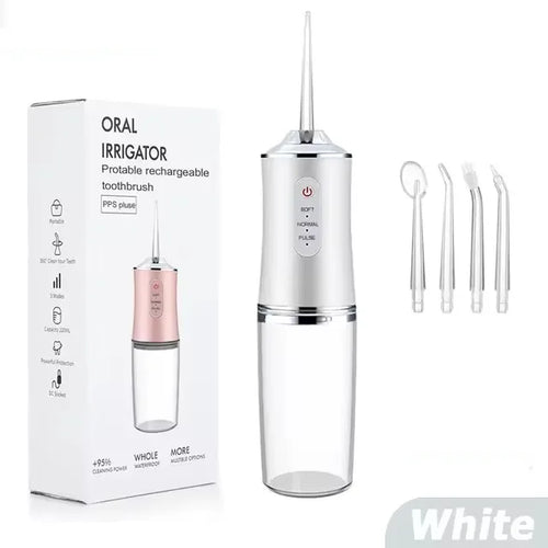 Oral Irrigator Portable Dental Water Flosser USB Rechargeable Water