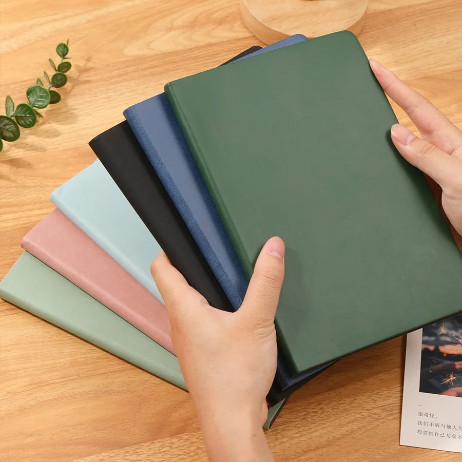 A5 Soft Leather Notebook, 120 Pages, Office Stationery, Waterproof