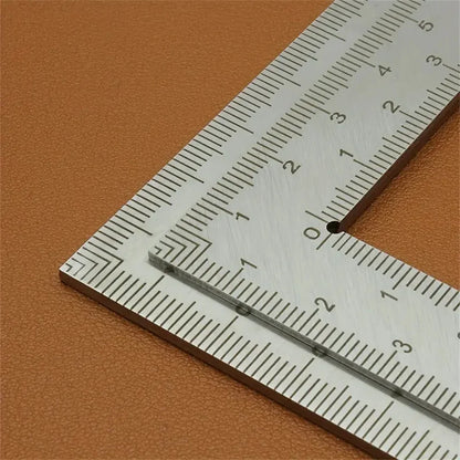 Mini Stainless Steel L-Shaped Double-Sided Precision Scale Ruler -