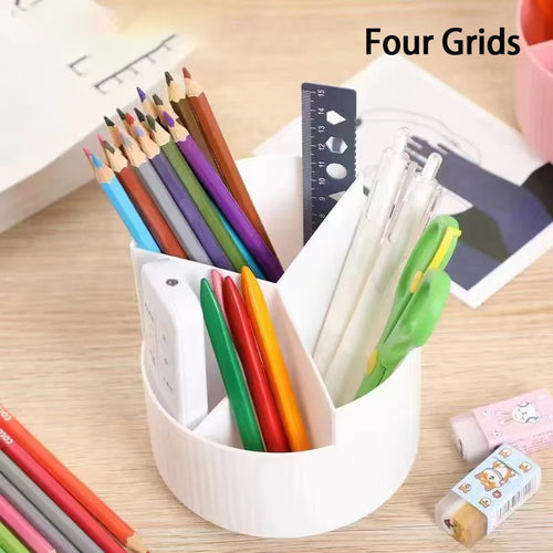 1pc Rotating Pen Holder, Office Student Desktop Pen Storage Box,