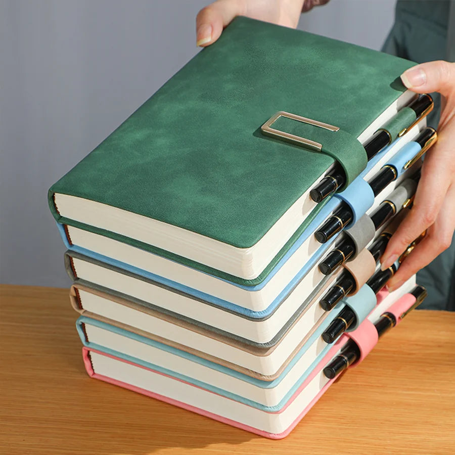 Vintage A5 leather notebook with personalized soft cover - perfect for