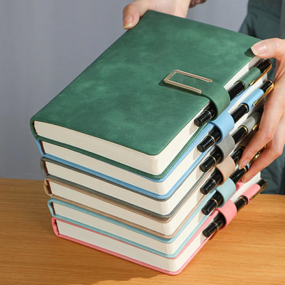 Vintage A5 leather notebook with personalized soft cover - perfect for