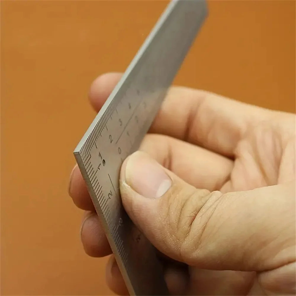Mini Stainless Steel L-Shaped Double-Sided Precision Scale Ruler -