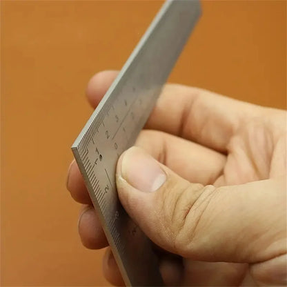 Mini Stainless Steel L-Shaped Double-Sided Precision Scale Ruler -