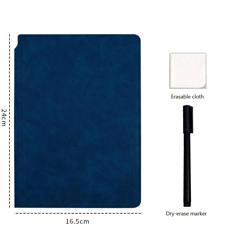 A5 Reusable Whiteboard Notebook Memo Book With Free Whiteboard Pen