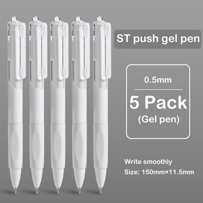5 pcs gel pen ins smooth press quick-drying  0.5mm black pen ballpoint