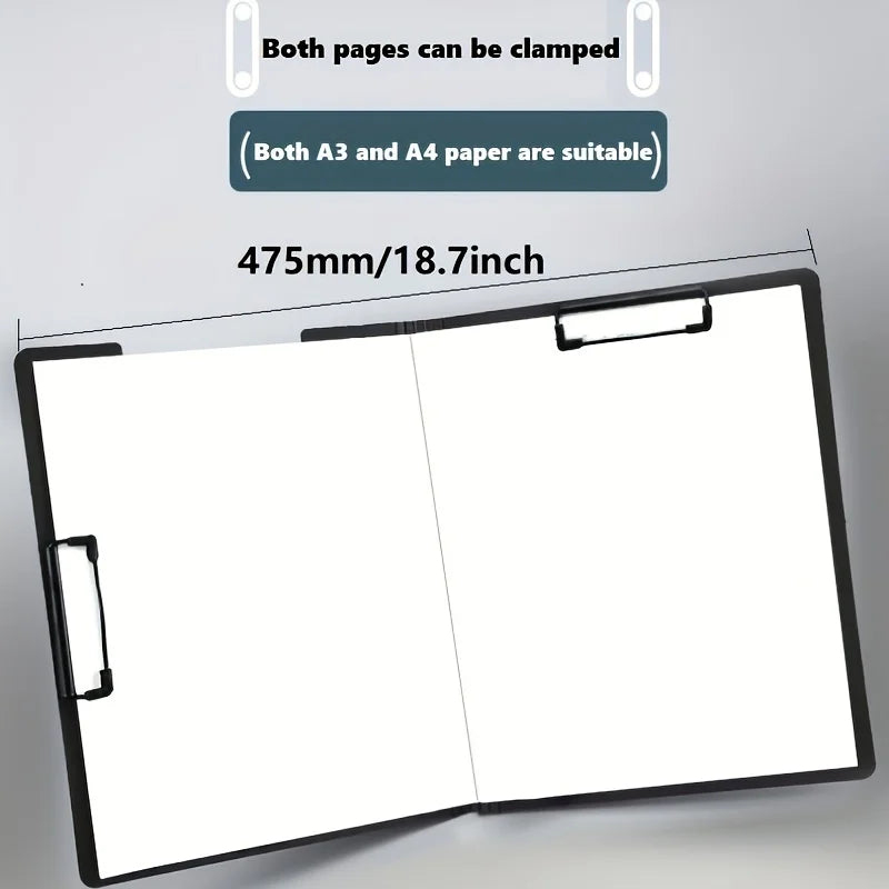 1pc A4 File Folders, Documents Organizer, Clipboard With Cover, Paper