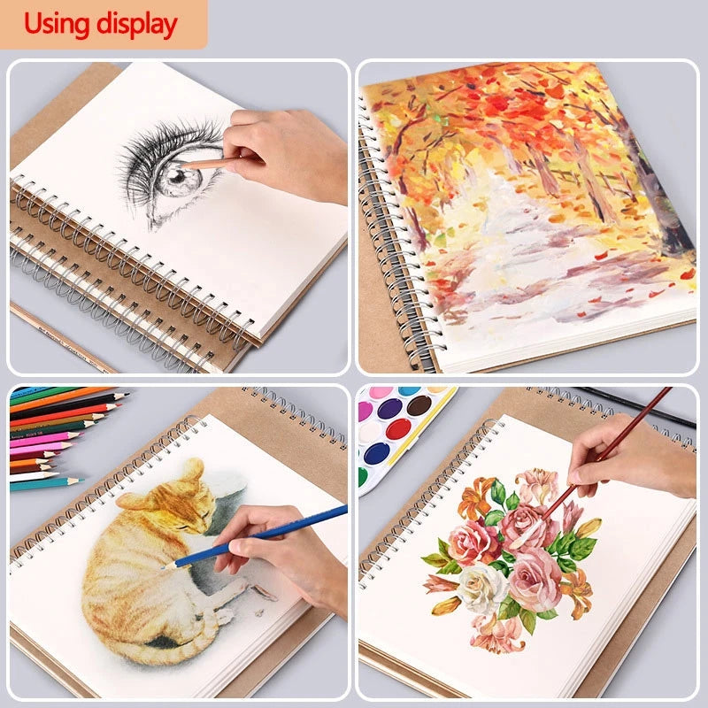 A3/A4/A5/8k/16k Sketchbook Thick Paper 160 GSM Notebook for painting