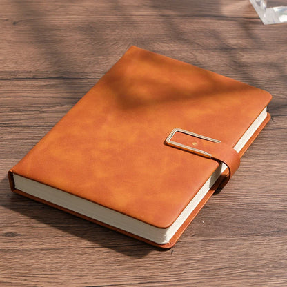 Vintage A5 leather notebook with personalized soft cover - perfect for